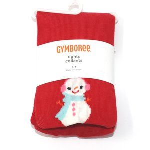 NWT Gymboree red snowman Tights Cozy Cutie crimson 3-4, 5-7, 8-10